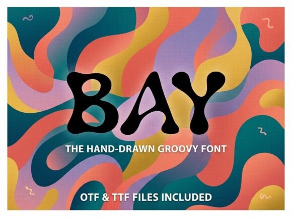 Bay Font: Psychedelic Display Type