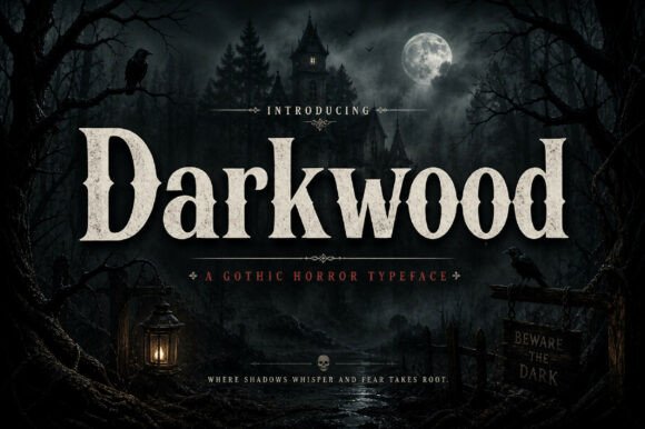 Darkwood Font for Creative Makers