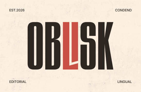 Oblisk: A Bold Display Font for Branding