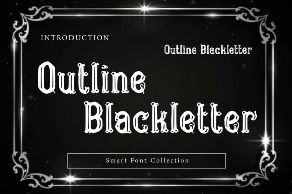 Outline Blackletter Font for Bold Web Design