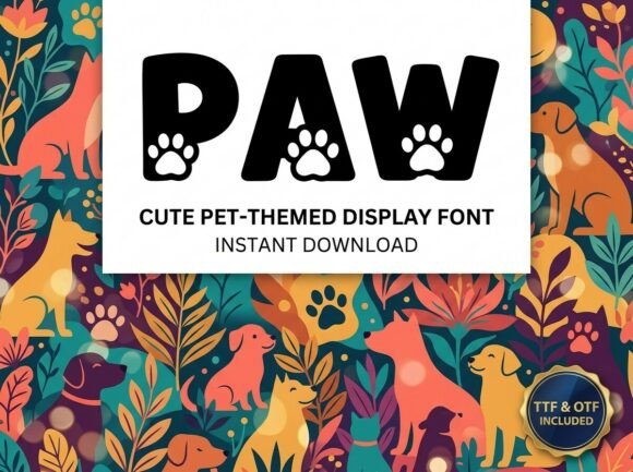 Paw Font for Creative Design