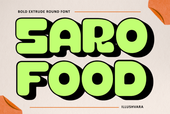Saro Food Font for Bold Branding