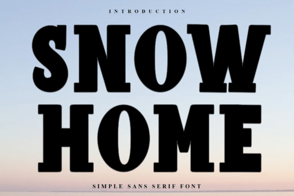 Snow Home Font for Festive Design