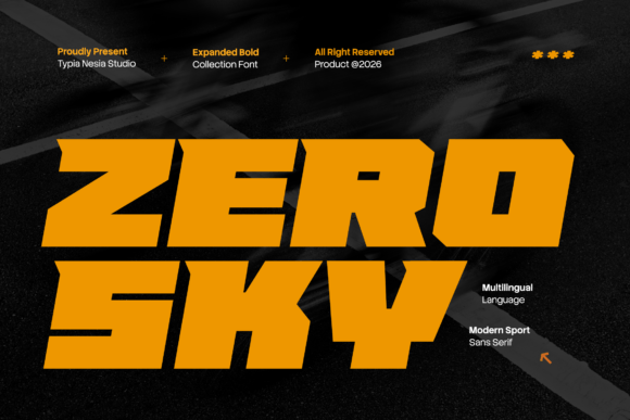 Zero Sky Font for Bold Design